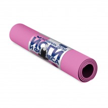 Коврик для йоги и фитнеса INDIGO TPE двусторонний IN106 173*61*0,5 см Розово-фиолетовый